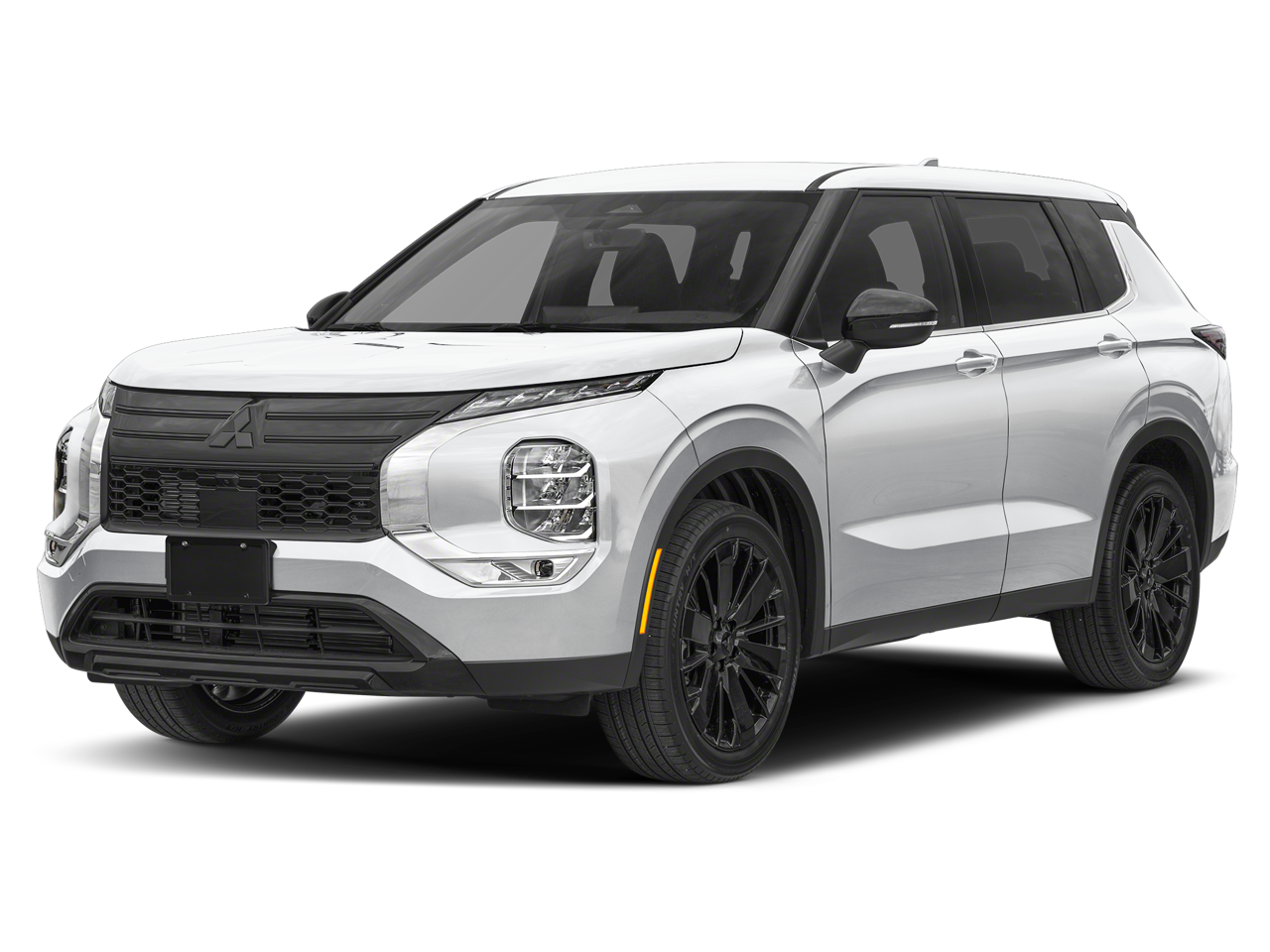 2026 Mitsubishi Outlander LE in White Diamond — front three-quarter view