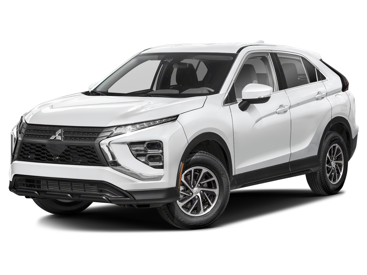2026 Mitsubishi Eclipse Cross ES in White Diamond — front three-quarter view