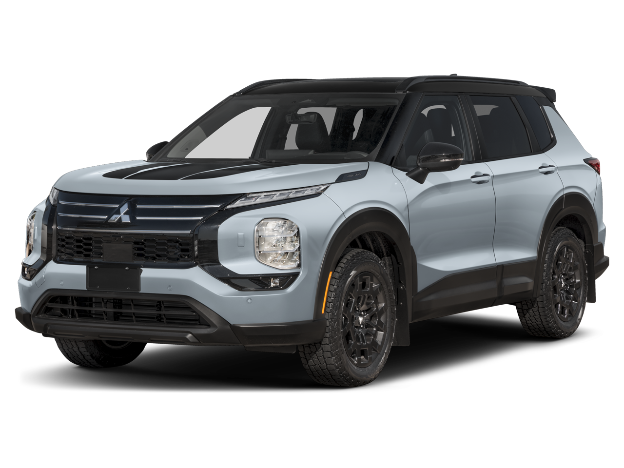 2025 Mitsubishi Outlander Trail Edition in Moonstone Gray/Black Roof — front three-quarter view