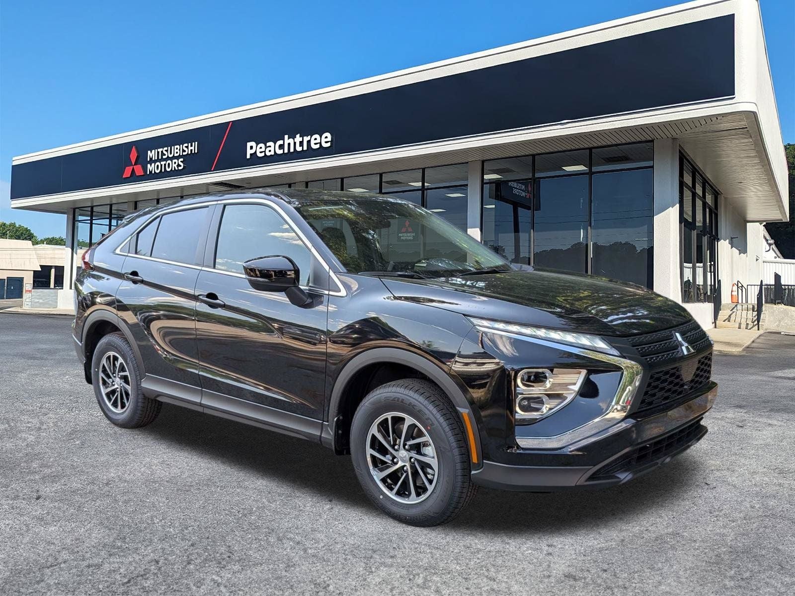 2026 Mitsubishi Eclipse Cross ES in Labrador Black Pearl — front three-quarter view